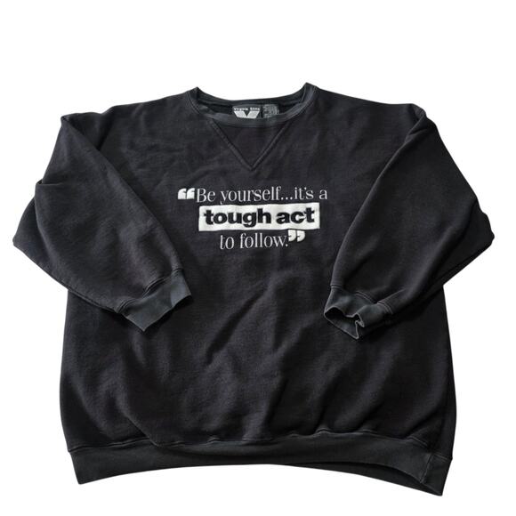 M & M Tops - Vintage Virginia Slims V Wear Sweatshirt Women's S/M Black Graphic USA Made 90s